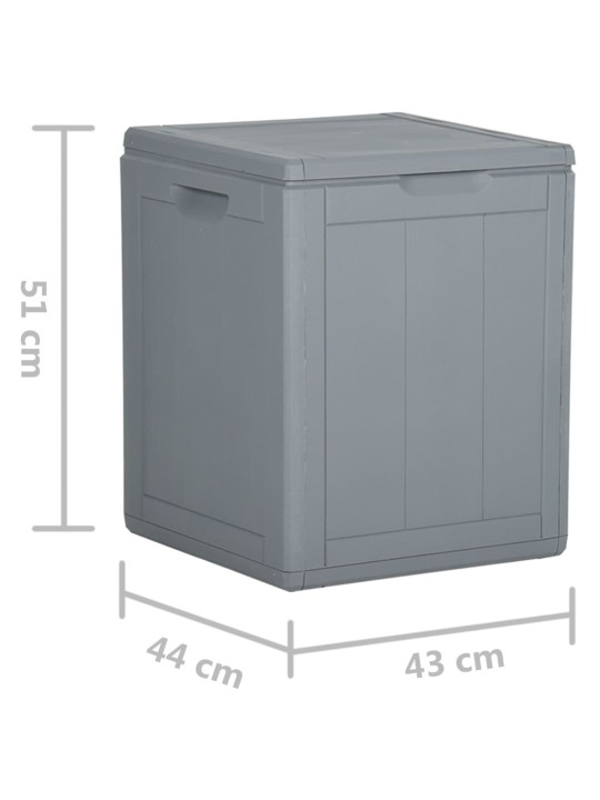 Dārza uzglabāšanas kaste, 90 l, pelēka, pp rotangpalma