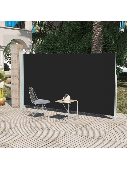 Izvelkama sānu markīze, 160x300 cm, melna