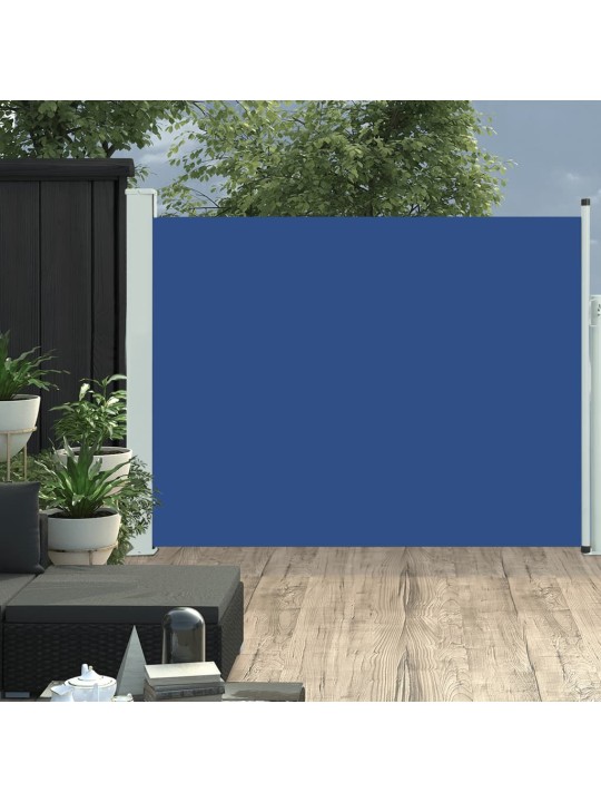Izvelkama sānu markīze, zila, 140x500 cm