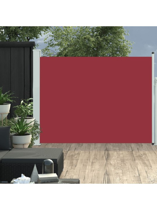 Izvelkama sānu markīze, sarkana, 140x500 cm