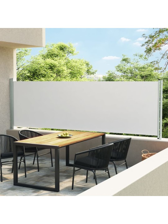 Izvelkama sānu markīze, krēmkrāsas, 140x600 cm
