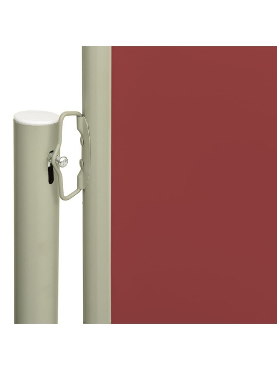 Izvelkama sānu markīze, sarkana, 140x600 cm