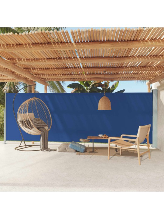 Izvelkama sānu markīze, 180x600 cm, zila