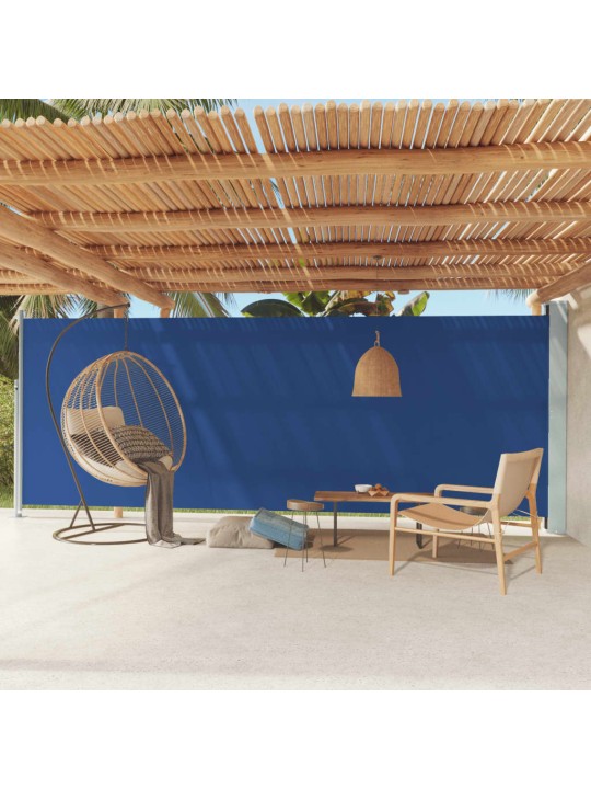 Izvelkama sānu markīze, 200x600 cm, zila
