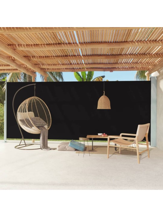 Izvelkams sānu aizslietnis, 220x600 cm, melns