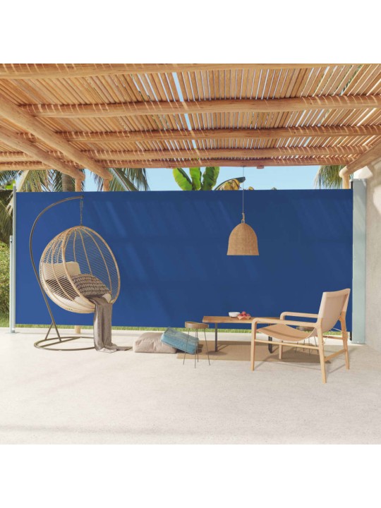 Izvelkama sānu markīze, 220x600 cm, zila
