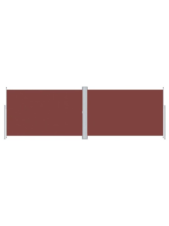 Izvelkama sānu markīze, brūna, 200x600 cm