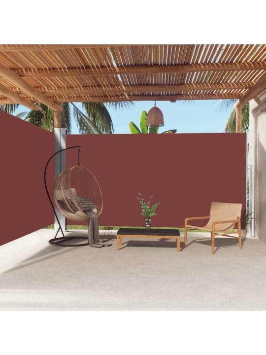 Izvelkama sānu markīze, brūna, 200x600 cm