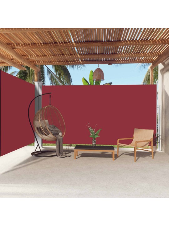 Izvelkama sānu markīze, sarkana, 200x600 cm