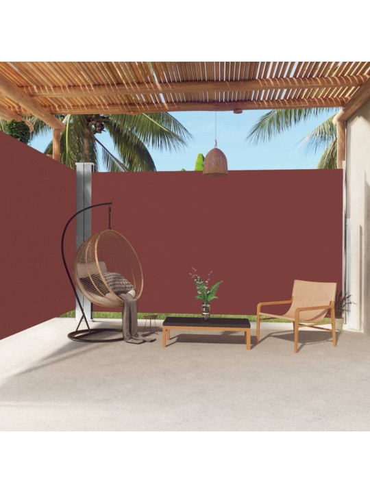 Izvelkama sānu markīze, brūna, 220x600 cm