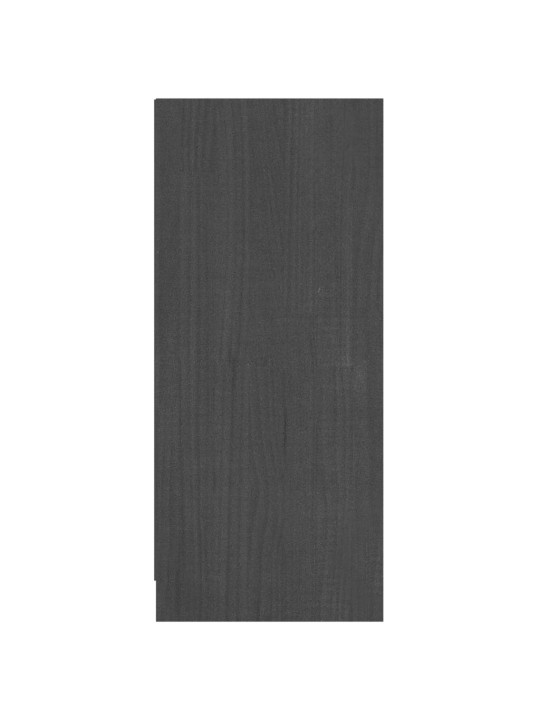 Kumode, pelēka, 70x33x76 cm, priedes masīvkoks