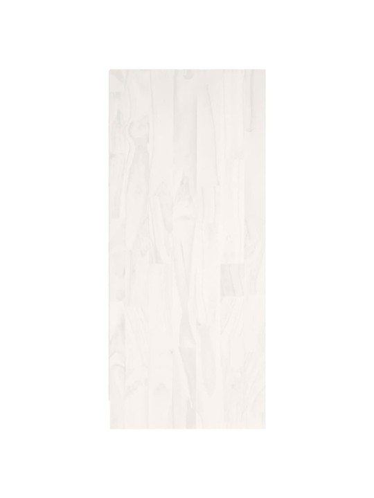 Grāmatu plaukts, balts, 104x33x76 cm, priedes masīvkoks