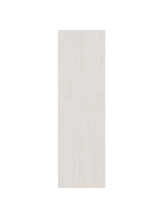 Grāmatu plaukts, balts, 104x33,5x110 cm, priedes masīvkoks