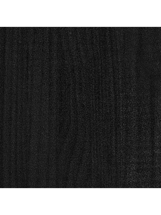 Grāmatu plaukts, melns, 104x33,5x110 cm, priedes masīvkoks