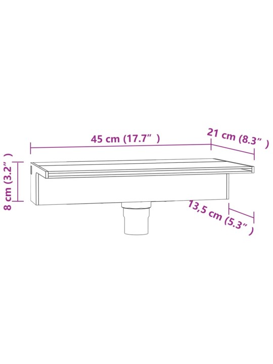 Ūdenskrituma sliede ar rgb led gaismām, akrils, 45 cm