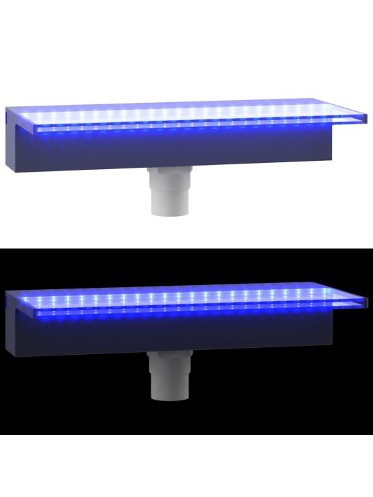 Ūdenskrituma sliede ar rgb led gaismām, akrils, 45 cm