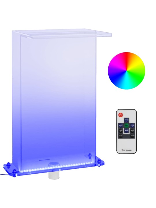 Baseina strūklaka ar rgb led gaismām, akrils, 51 cm