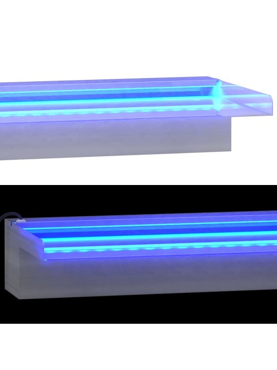 Ūdenskritums ar rgb led gaismām, nerūsējošs tērauds, 45 cm