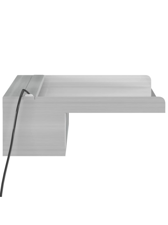 Ūdenskritums ar rgb led gaismām, nerūsējošs tērauds, 45 cm