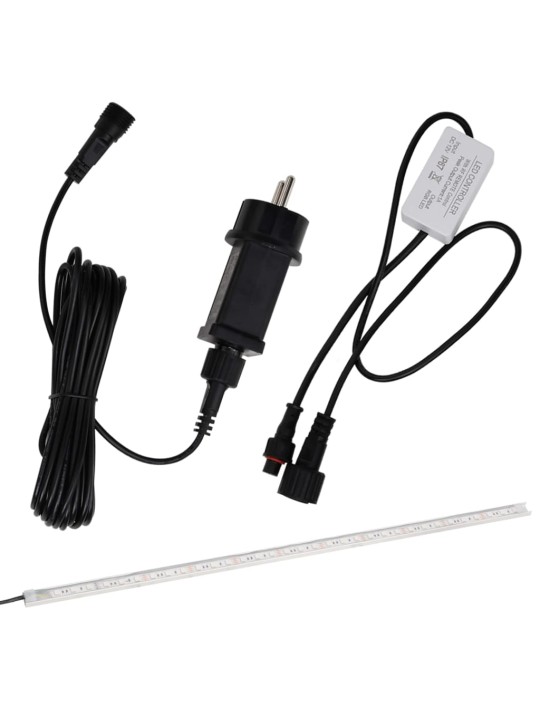 Ūdenskritums ar rgb led gaismām, nerūsējošs tērauds, 45 cm