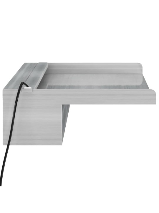 Ūdenskritums ar rgb led gaismām, nerūsējošs tērauds, 60 cm