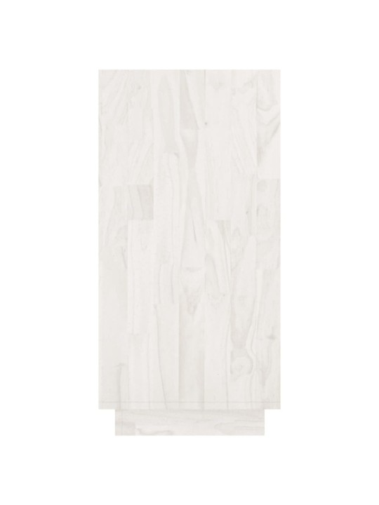 Grāmatu plaukts, balts, 80x35x71 cm, priedes masīvkoks