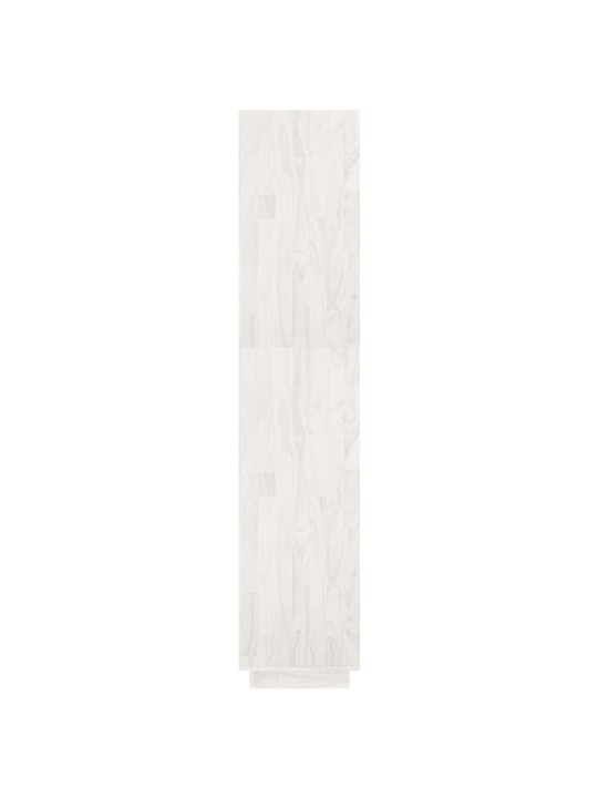 Grāmatu plaukts, balts, 80x35x167 cm, priedes masīvkoks