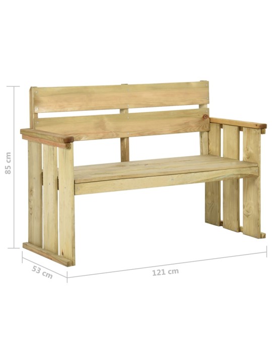 Dārza sols, 121 cm, impregnēts priedes koks