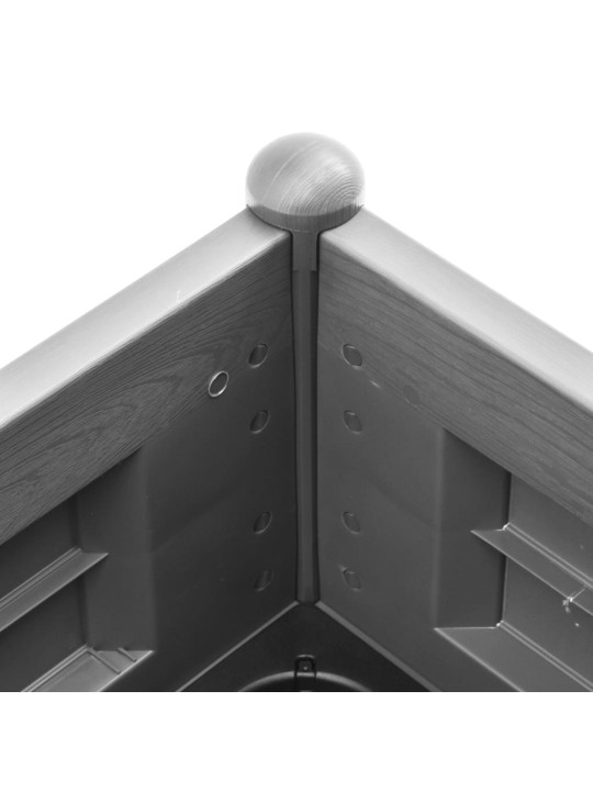 Augstā puķu kaste, akmens pelēka, 100x43x35 cm, pp