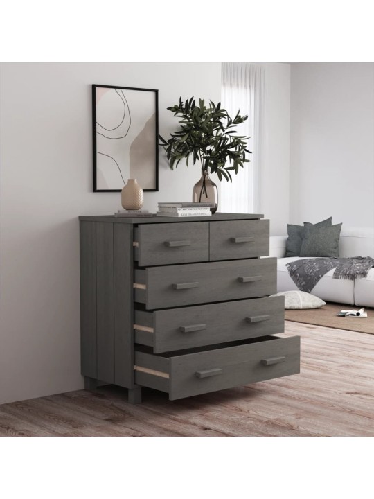 Kumode hamar, gaiši pelēka, 79x40x80 cm, priedes masīvkoks