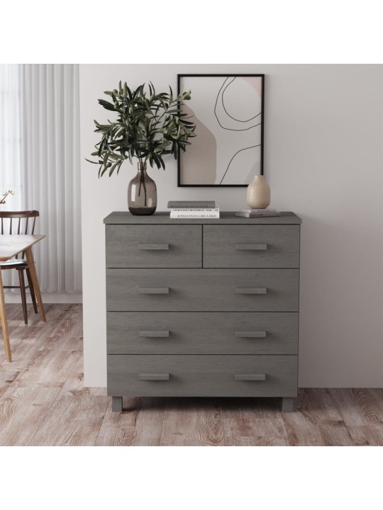 Kumode hamar, gaiši pelēka, 79x40x80 cm, priedes masīvkoks