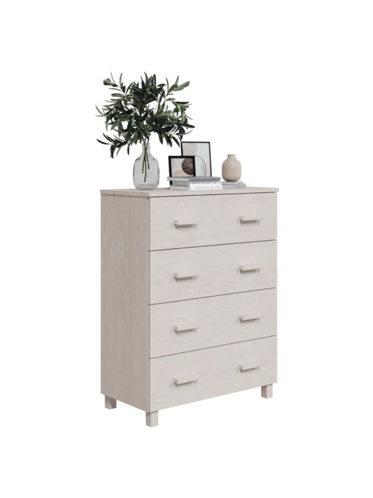 Kumode hamar, balta, 79x40x103,5 cm, priedes masīvkoks