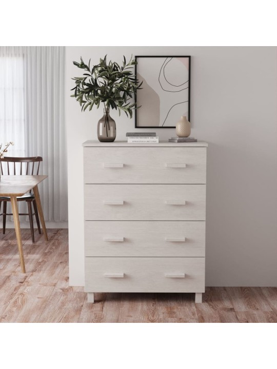 Kumode hamar, balta, 79x40x103,5 cm, priedes masīvkoks