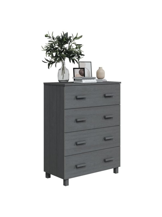 Kumode hamar, tumši pelēka, 79x40x103,5 cm, priedes masīvkoks