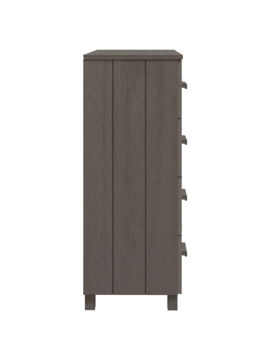 Kumode HAMAR, gaiši pelēka, 79x40x103,5 cm, priedes masīvkoks