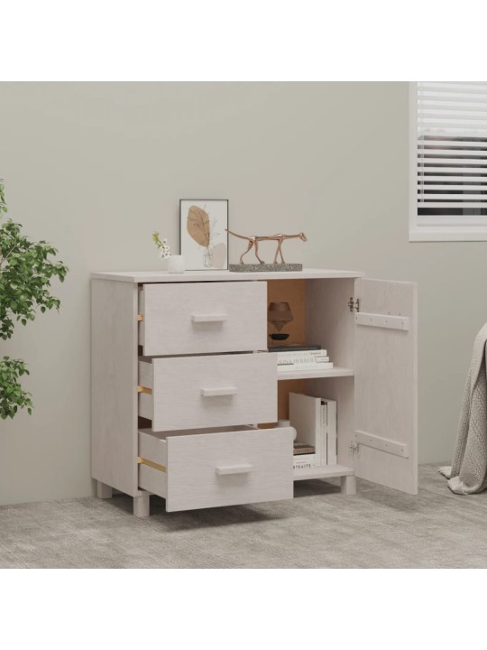 Kumode hamar, balta, 90x40x80 cm, priedes masīvkoks