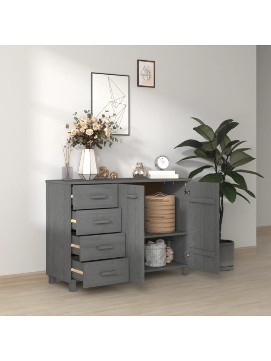 Kumode hamar, tumši pelēka, 113x40x80 cm, priedes masīvkoks