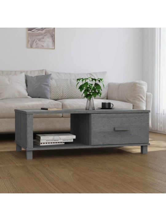 Kafijas galdiņš hamar, pelēks, 100x55x35 cm, priedes masīvkoks