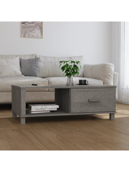 Kafijas galdiņš hamar, pelēks, 100x55x35 cm, priedes masīvkoks