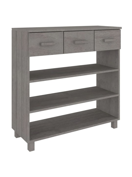 Konsoles galds hamar, pelēks, 90x35x90 cm, priedes masīvkoks