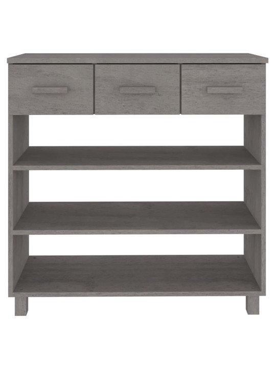 Konsoles galds hamar, pelēks, 90x35x90 cm, priedes masīvkoks