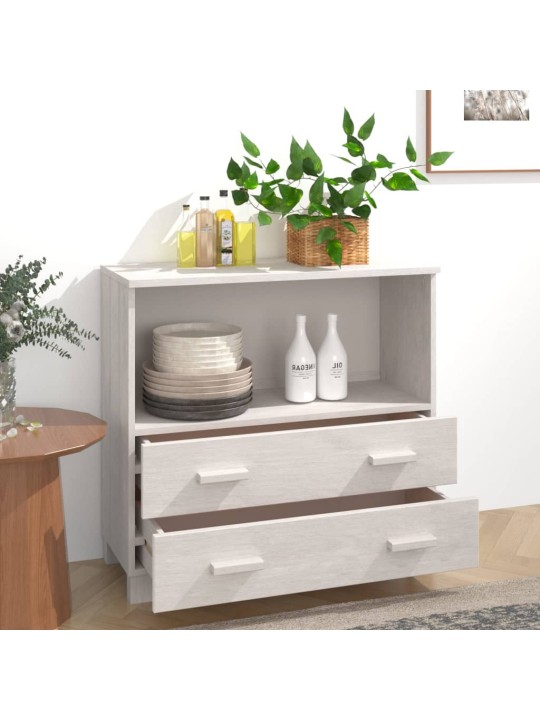 Kumode hamar, balta, 85x35x80 cm, priedes masīvkoks