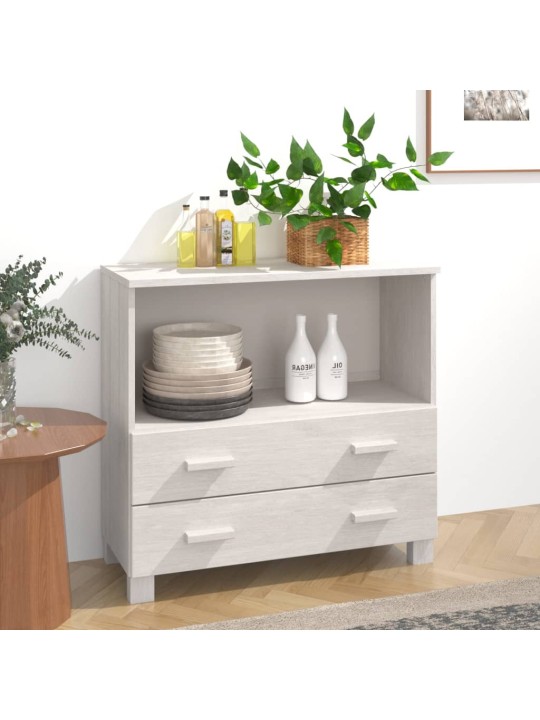 Kumode hamar, balta, 85x35x80 cm, priedes masīvkoks