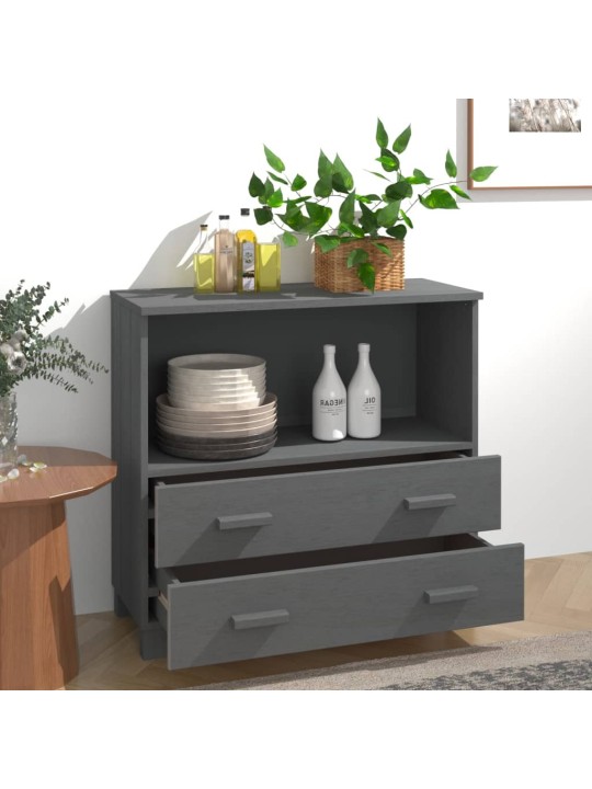 Kumode hamar, tumši pelēka, 85x35x80 cm, priedes masīvkoks