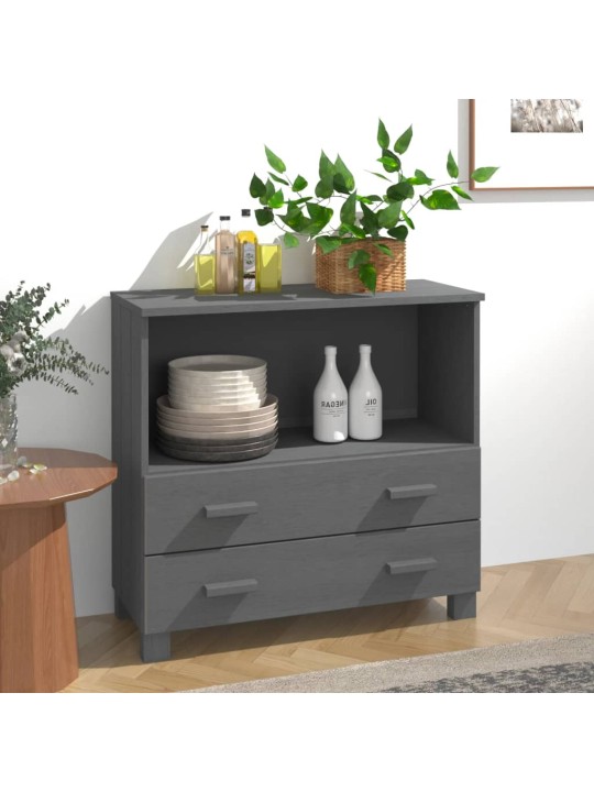 Kumode hamar, tumši pelēka, 85x35x80 cm, priedes masīvkoks