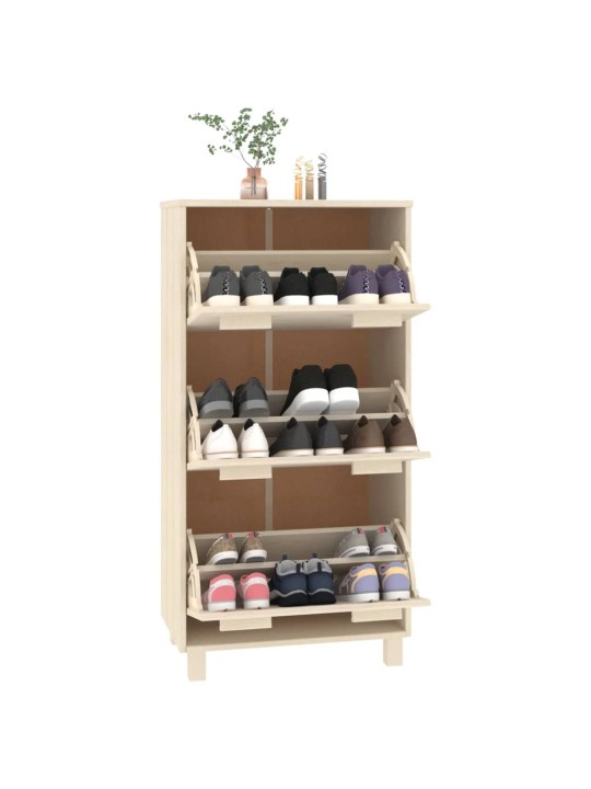 Apavu skapis hamar, medus brūns, 59,5x35x117 cm, priedes koks