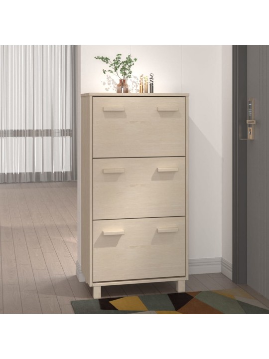 Apavu skapis hamar, medus brūns, 59,5x35x117 cm, priedes koks