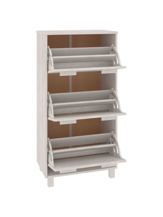 Apavu skapis hamar, balts, 59,5x35x117 cm, priedes koks
