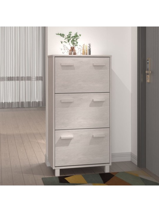 Apavu skapis hamar, balts, 59,5x35x117 cm, priedes koks
