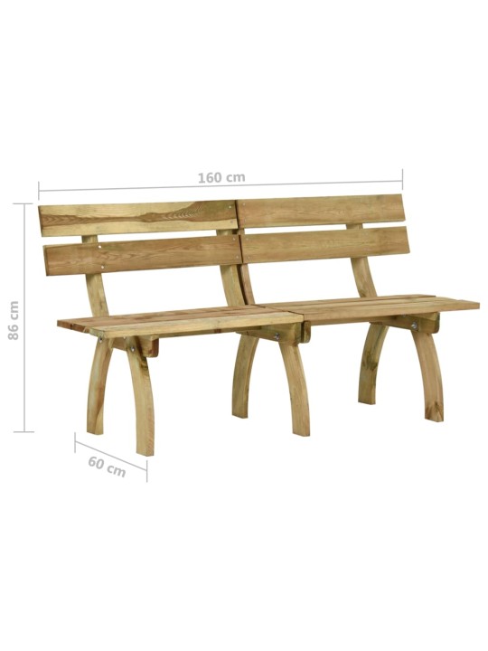 Dārza sols, 160 cm, impregnēts priedes koks
